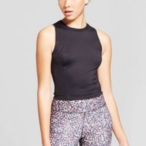 Target Joy Lab Black Cropped Tank Mesh Back S